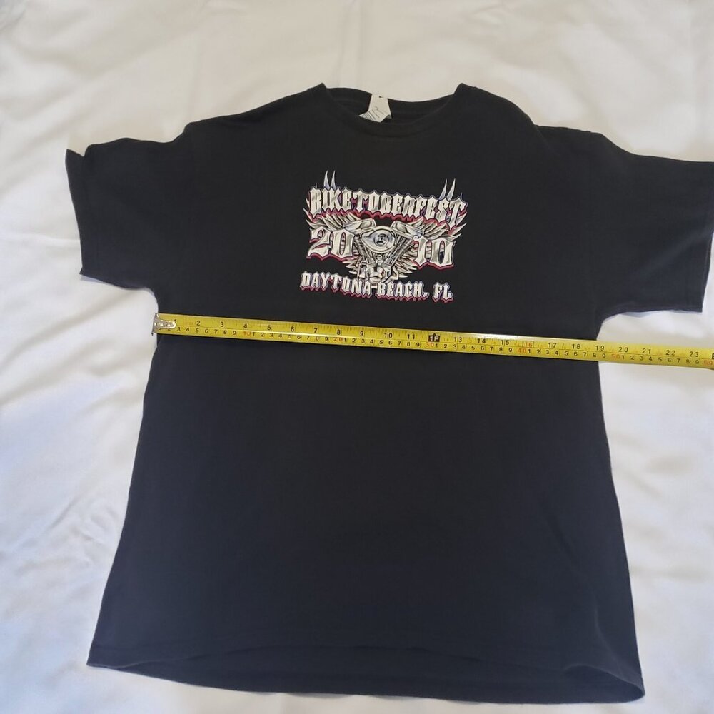 Biketoberfest Daytona Beach 18th Annual 2010 Womens Medium Black T-Shirt Eagle - Picture 8 of 13